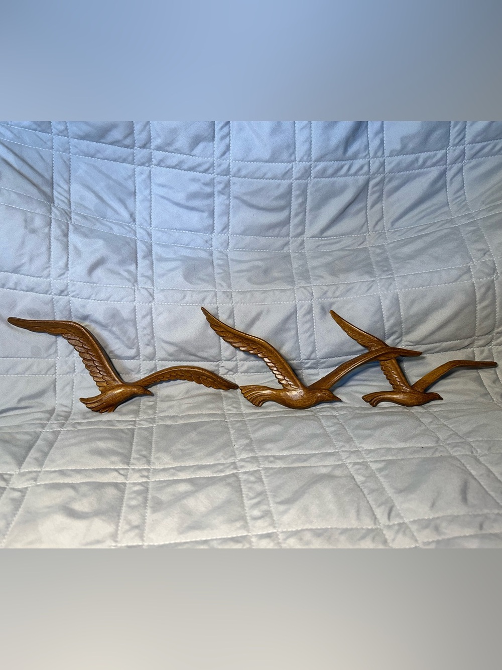 Vintage Homco Syroco Seagulls Wall Art Faux Wood Birds MCM Decor Set